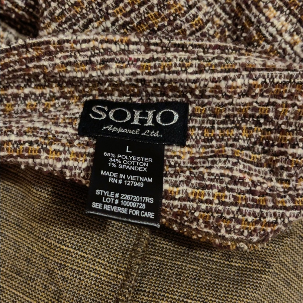 SOHO Brown and Tan Knit Skirt